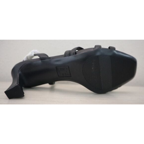 Naturalizer I9063S1001 WMN Sz 7.5M Black Faux Leather Galaxy Dress Sandals - Picture 9 of 16